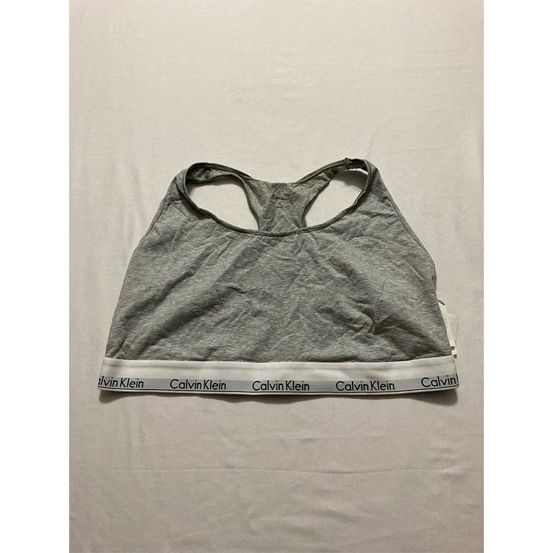 Calvin Klein Modern Cotton Unlined Wireless Bralette Grey Heather 3X