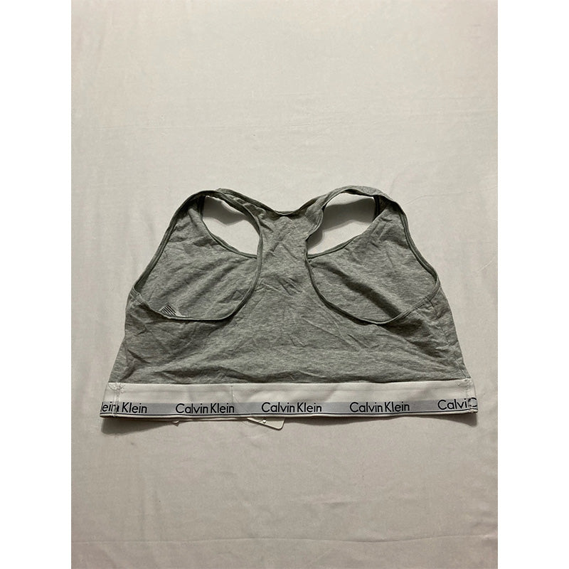 Calvin Klein Modern Cotton Unlined Wireless Bralette Grey Heather 3X