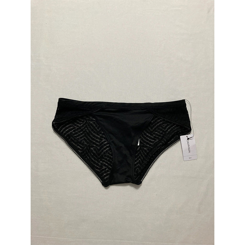 Calvin Klein Perfectly Fit Geometric Lace Bikini Panty S/Black