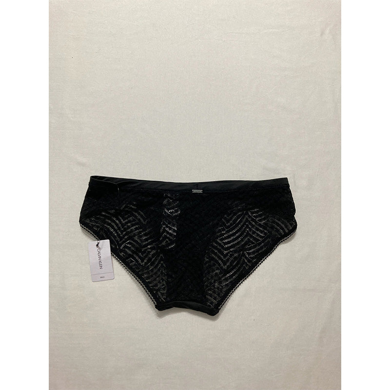 Calvin Klein Perfectly Fit Geometric Lace Bikini Panty S/Black
