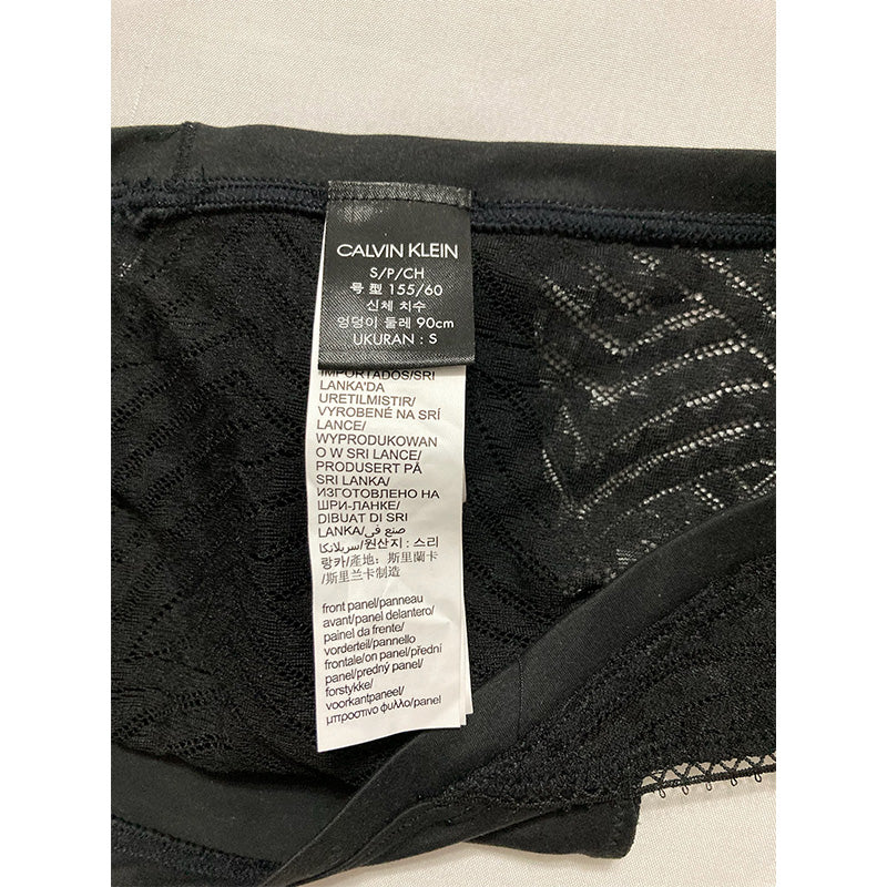 Calvin Klein Perfectly Fit Geometric Lace Bikini Panty S/Black