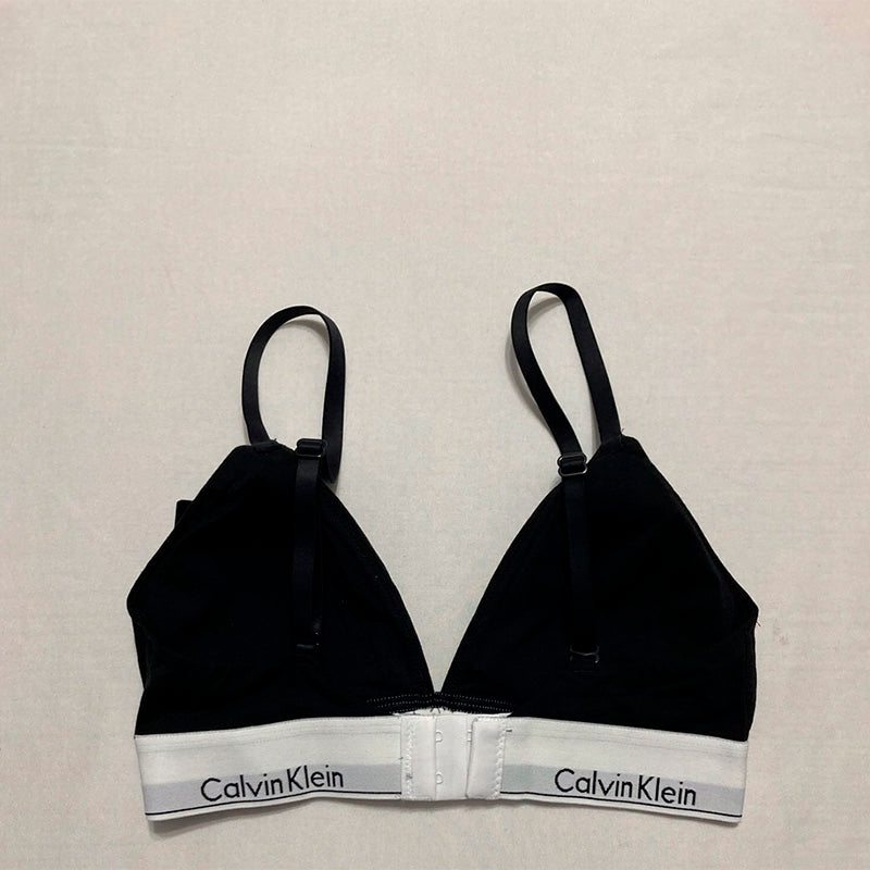Calvin Klein Modern Cotton Lightly Lined Triangle Bralette Black S