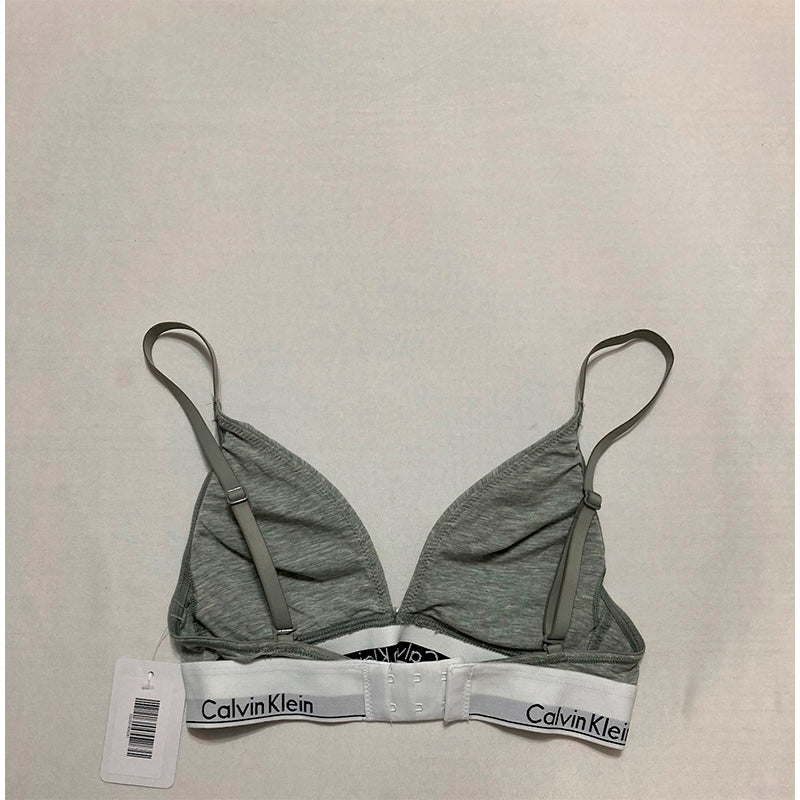 Calvin Klein Modern Cotton Lightly Lined Triangle Bralette Grey Heather XS