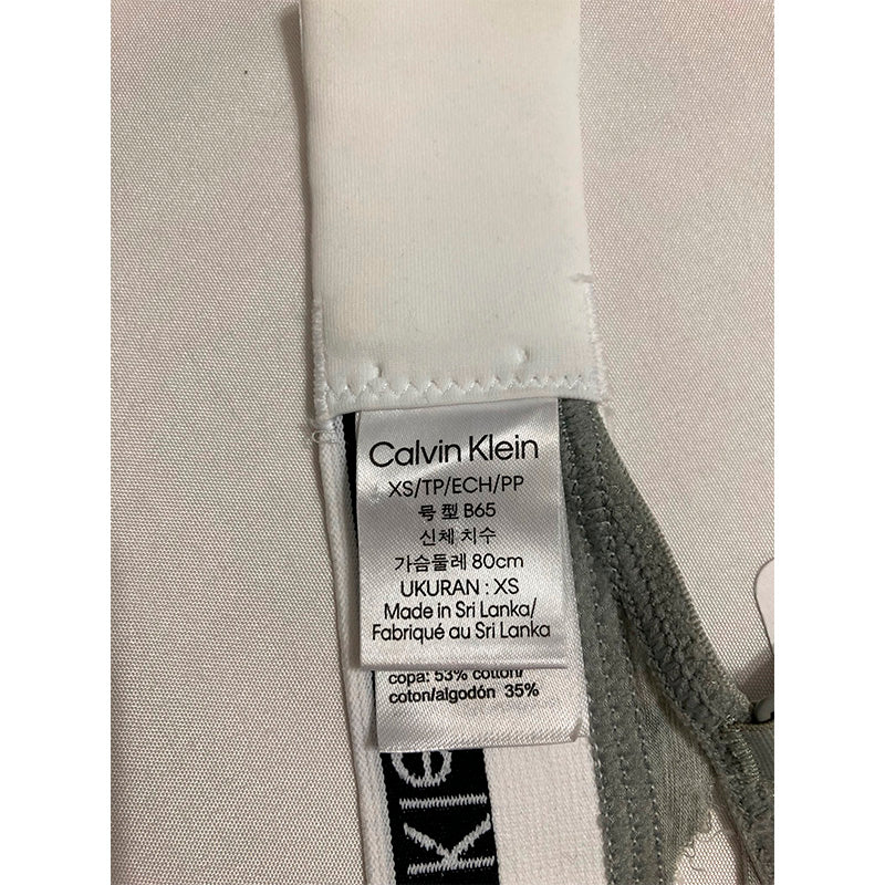 Calvin Klein Modern Cotton Lightly Lined Triangle Bralette Grey Heather XS