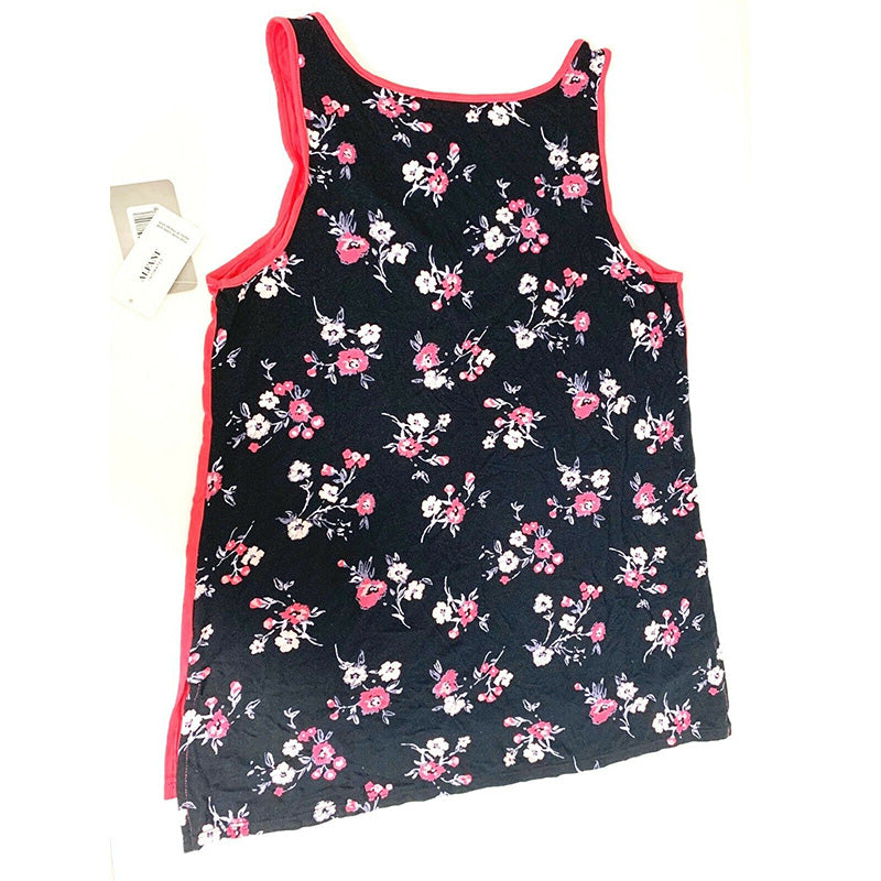 New Alfani Printed-Panel Only Pajama Top Super Soft S