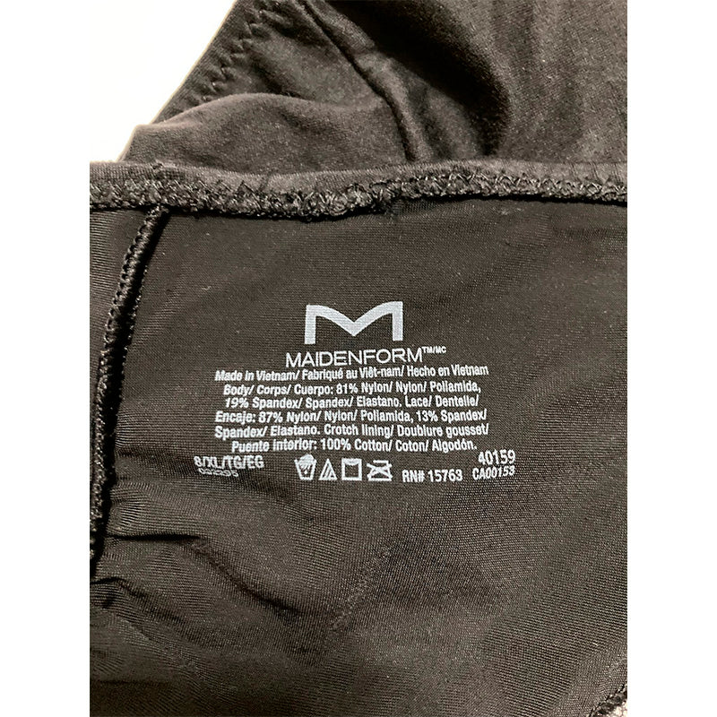 Maidenform Comfort Devotion Lace Back Tanga Panty Black XL