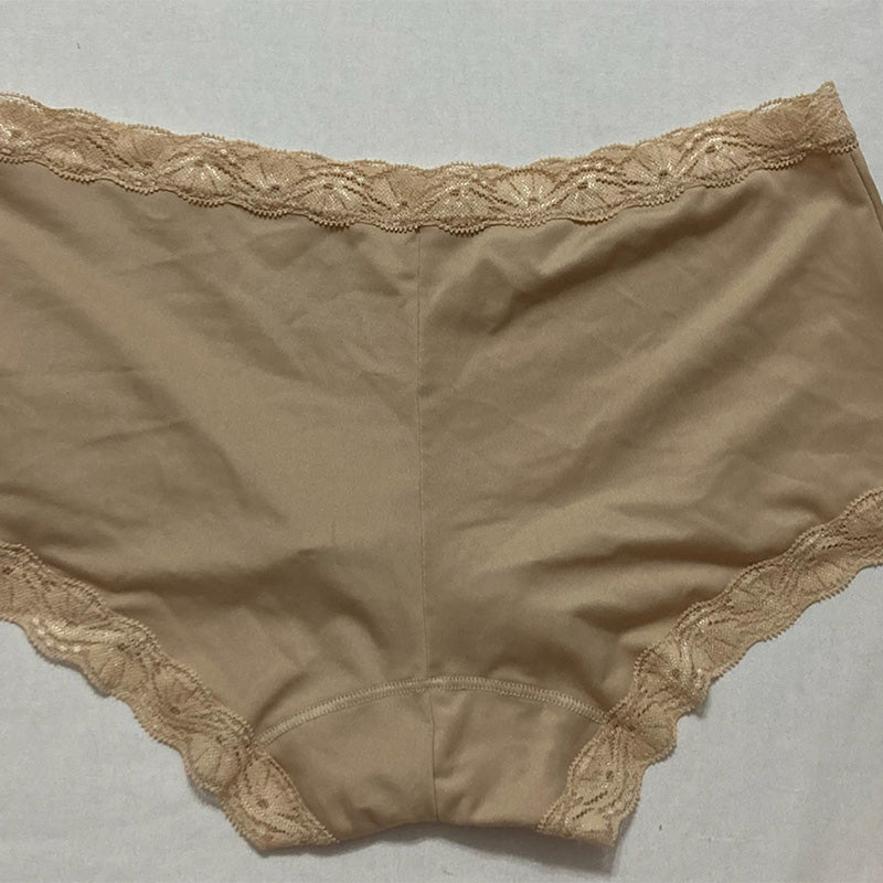 Maidenform Microfiber and Lace Boyshort boy shorts panties Latte Lift S