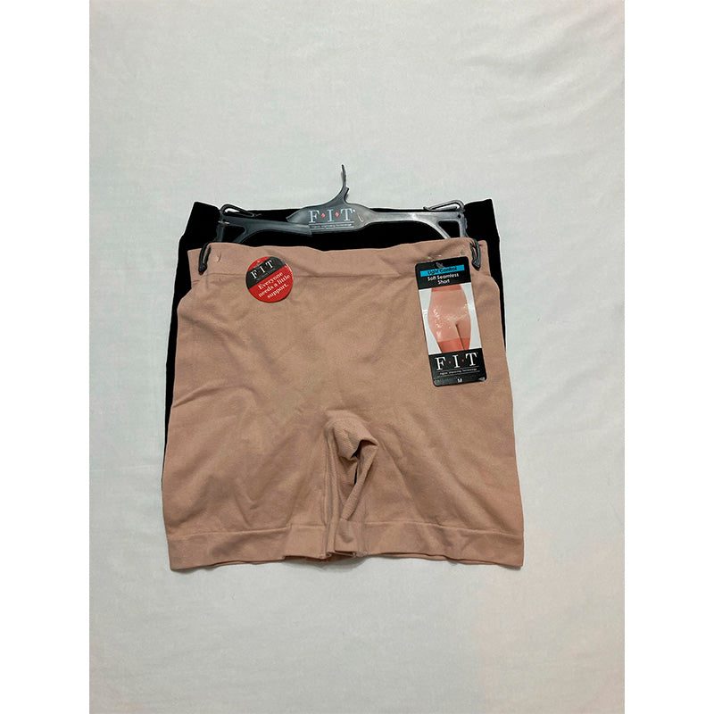 F.I.T Slip Shorts Comfortable Seamless Nude and Black M