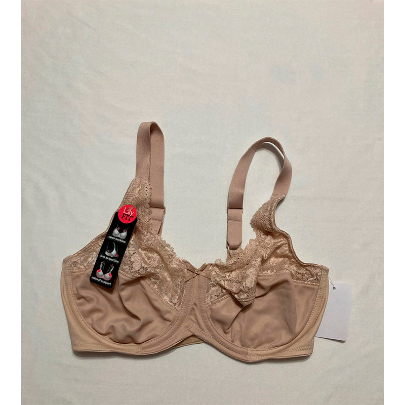 Lilyette Comfort Lace Minimizer Bra Body Beige 36D