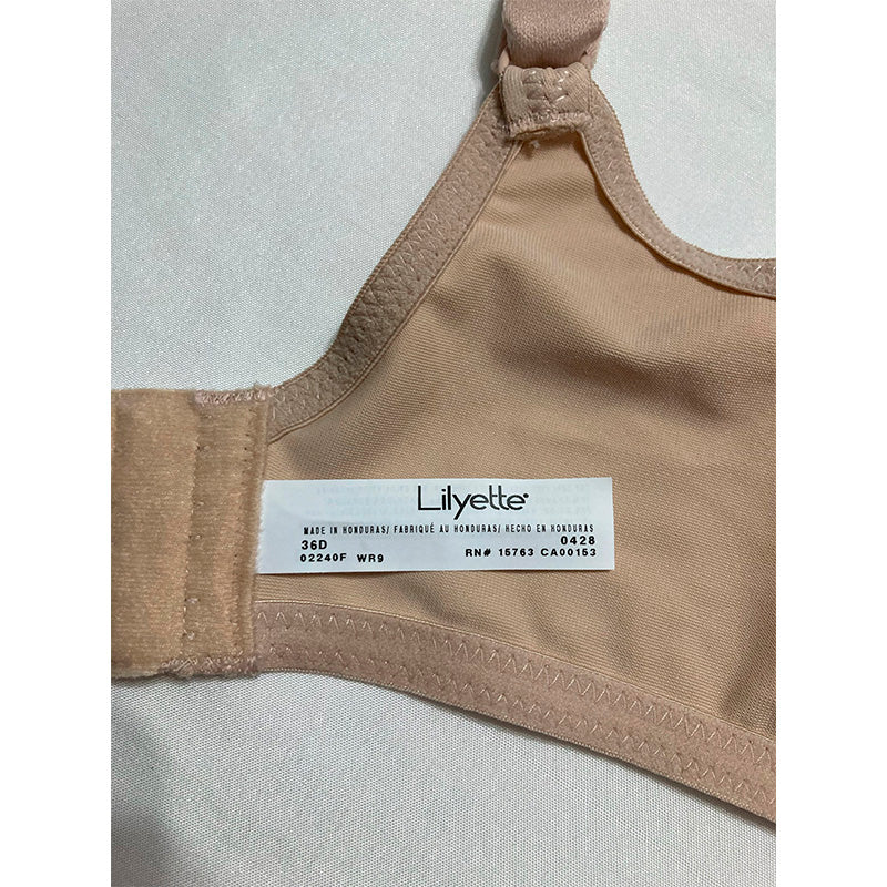 Lilyette Comfort Lace Minimizer Bra Body Beige 36D