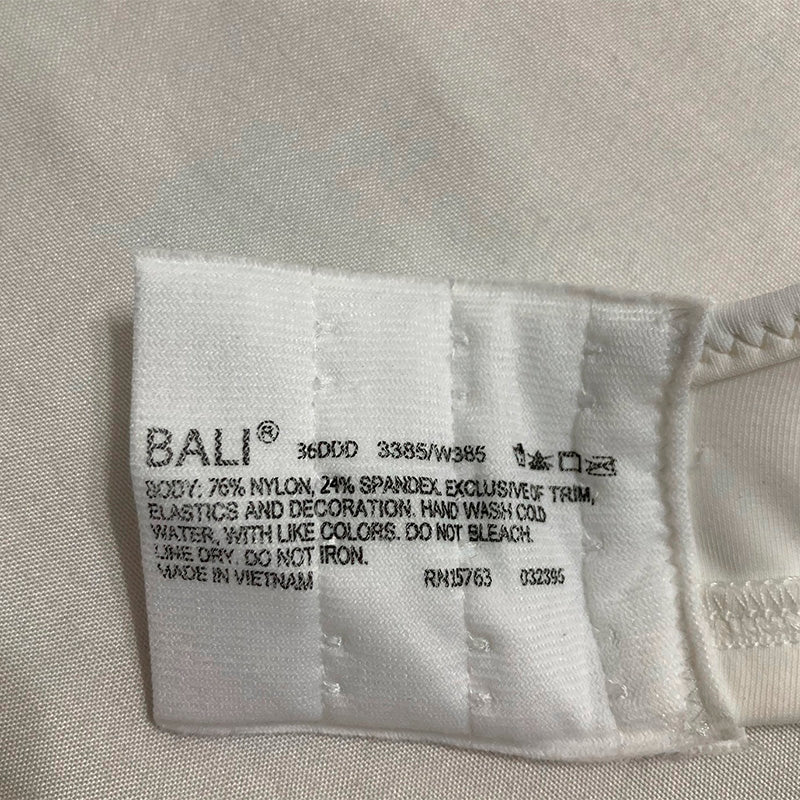Bali Passion For Comfort Minimizer Underwire Bra White 36DDD