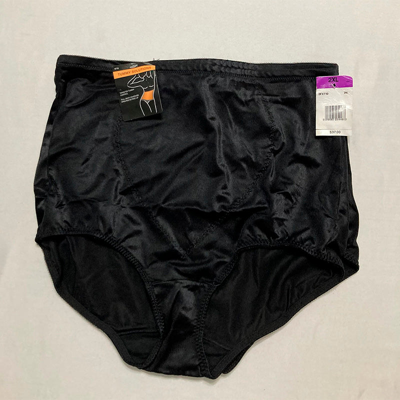 Bali Jacquard Mesh Tummy Panel Firm Control 2-pack shapewear Black 2XL