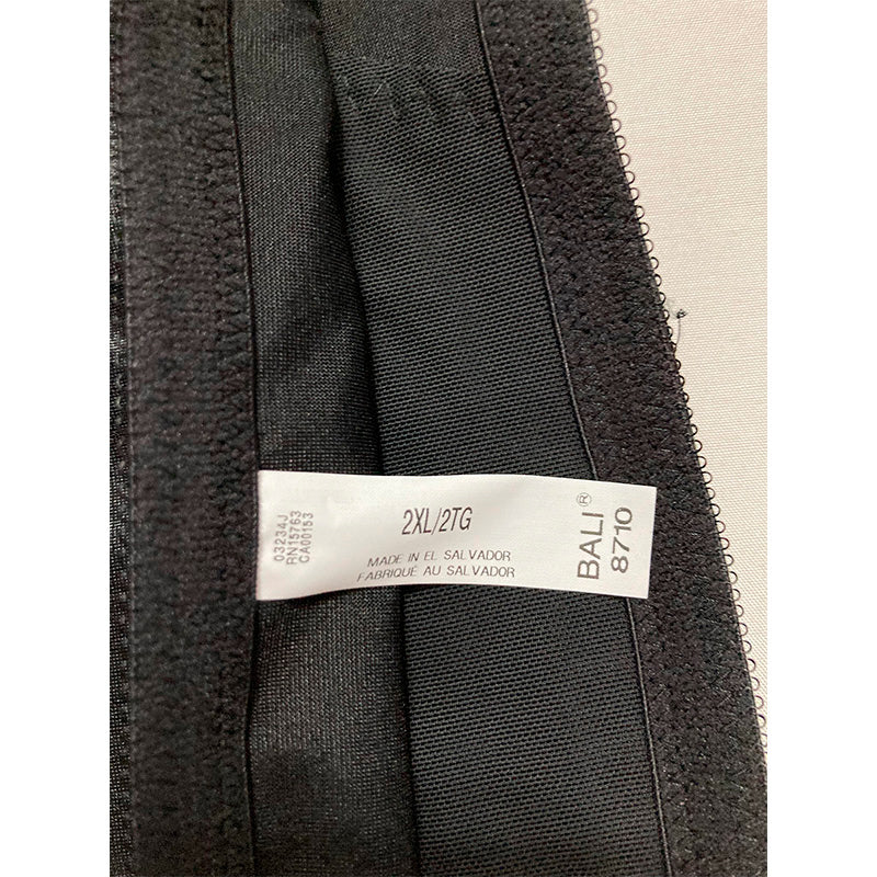 Bali Jacquard Mesh Tummy Panel Firm Control 2-pack shapewear Black 2XL