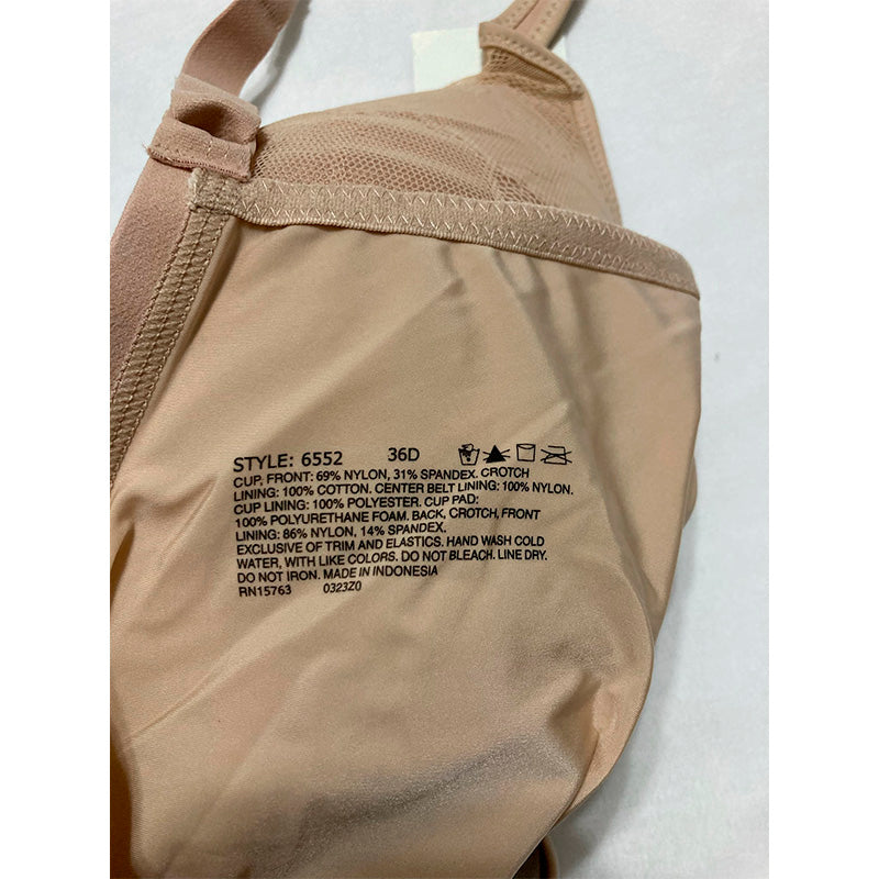 Bali Ultra Light Briefer Fajas Shapewear Bodysuit Nude 36D