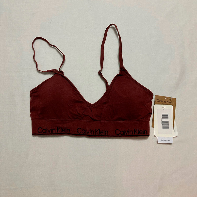 Calvin Klein underwear Modern Cotton Naturals Lightly Lined Triangle Bra Red S