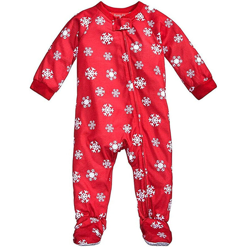 Family PJs Snowflake Toddler Holiday Footed Pajamas Red 2T/3T