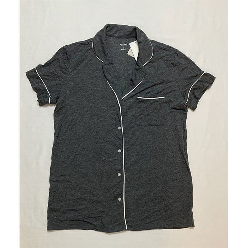 Alfani Ultra Soft Modal Only Pajama Top Grey M