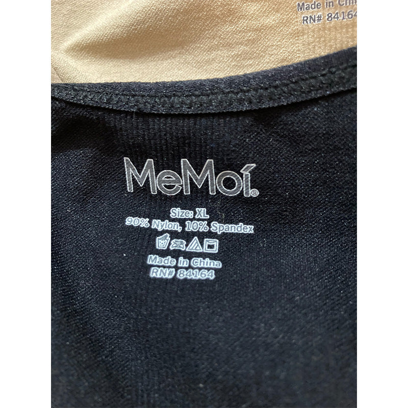 Memoi Opens in a new window Seamless Shaping Tank 2 Pack Nude/Black XL
