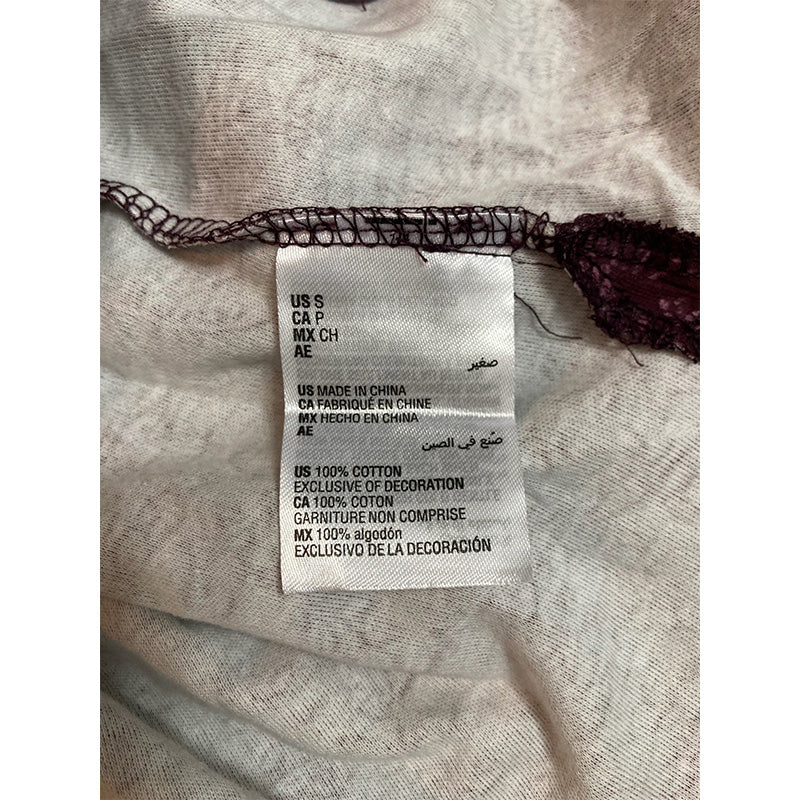Charter Club Soft Brushed Cotton Only Pajama Top Burgundy S