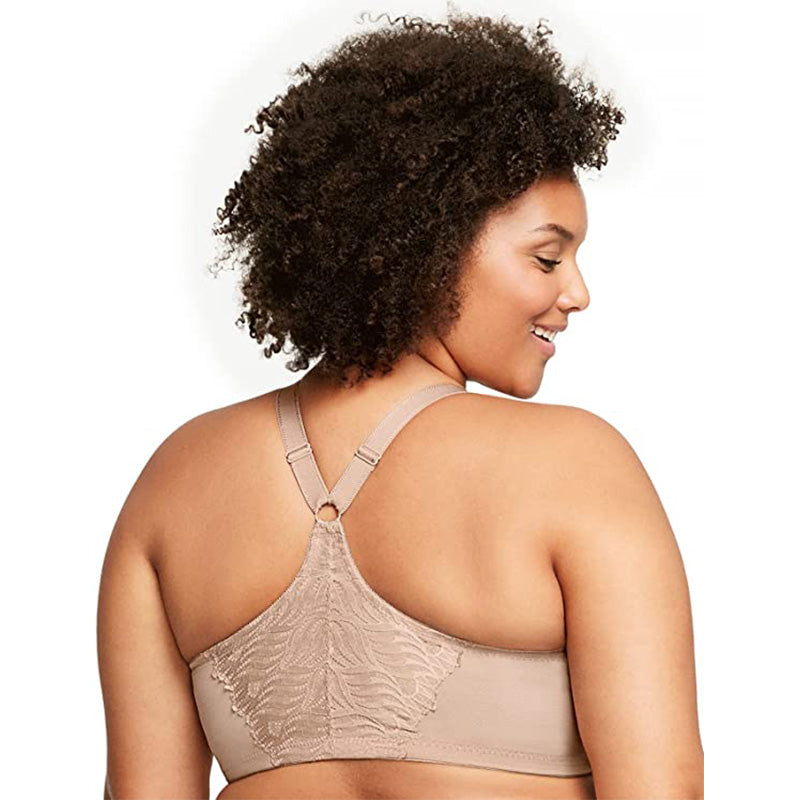 Glamorise Plus Size Front-Close T-Back Cafe 42C