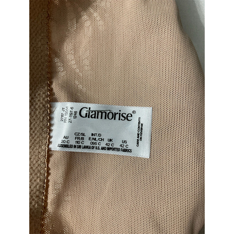 Glamorise Plus Size Front-Close T-Back Cafe 42C