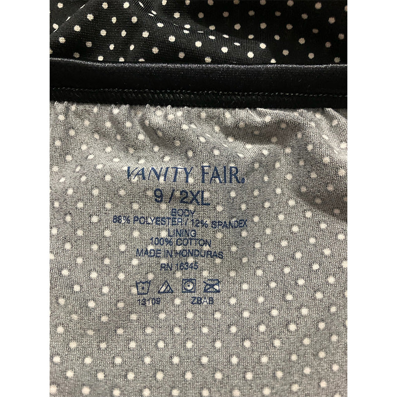 Vanity Fair Panties Black Dot 2XL