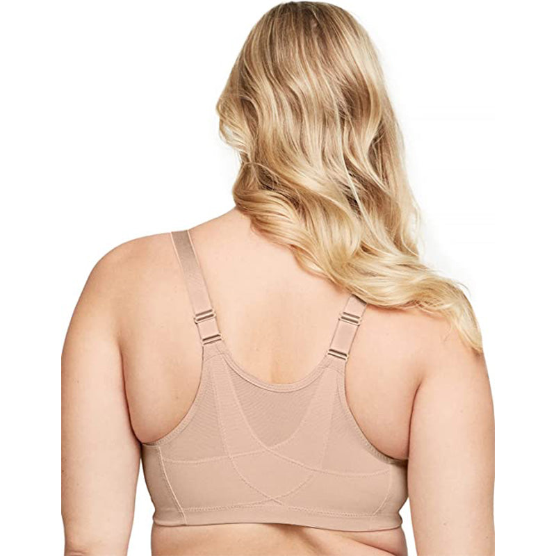 Glamorise MagicLift Front Close Posture Back Support Bra Cafe 40DD