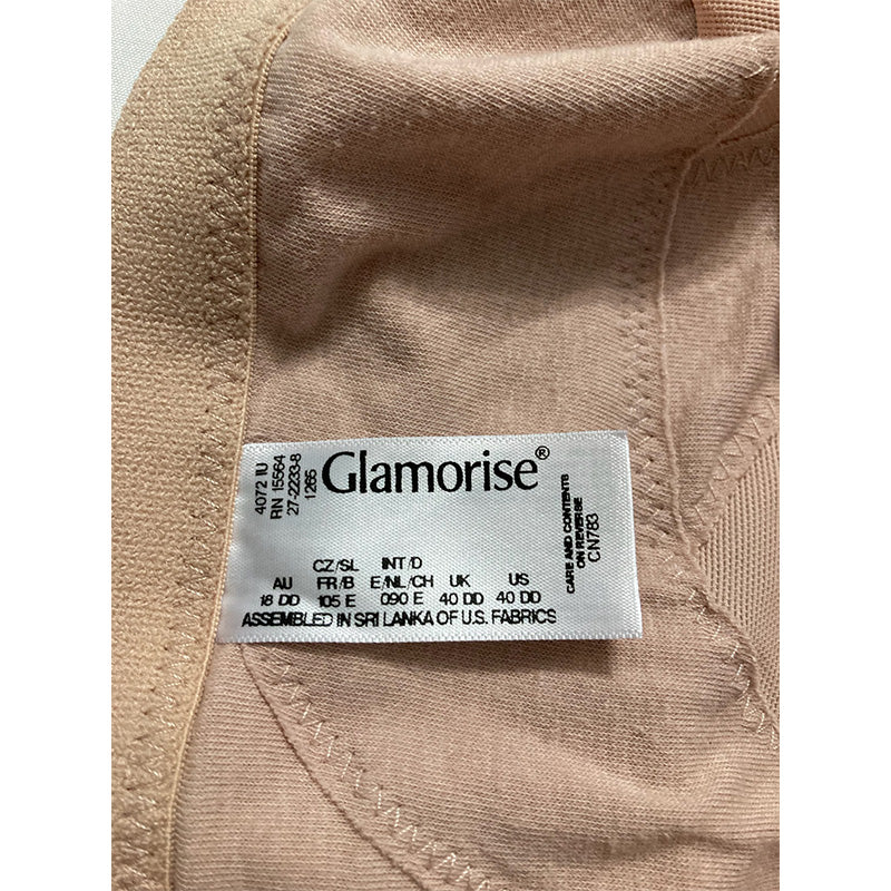 Glamorise MagicLift Front Close Posture Back Support Bra Cafe 40DD