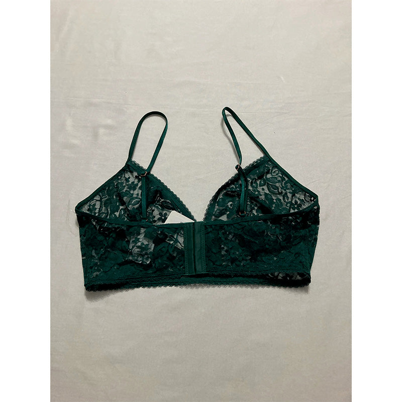 INC Intimates Floral Bralette Bra Green M