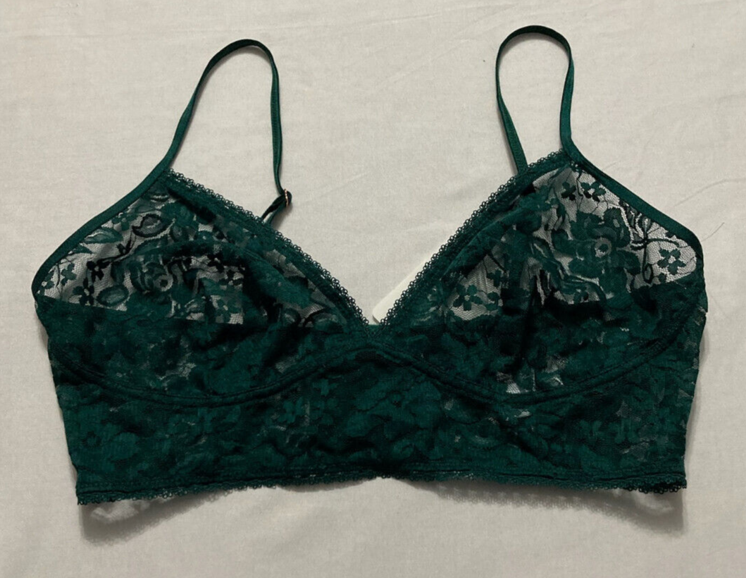 INC Intimates Floral Bralette Bra Green Smoke S