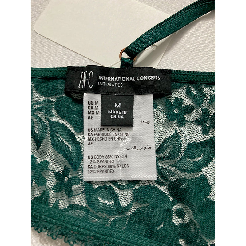 INC Intimates Floral Bralette Bra Green M