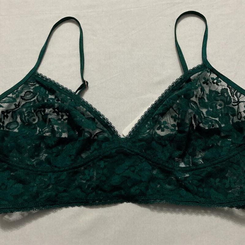 INC Intimates Floral Bralette Bra Green M