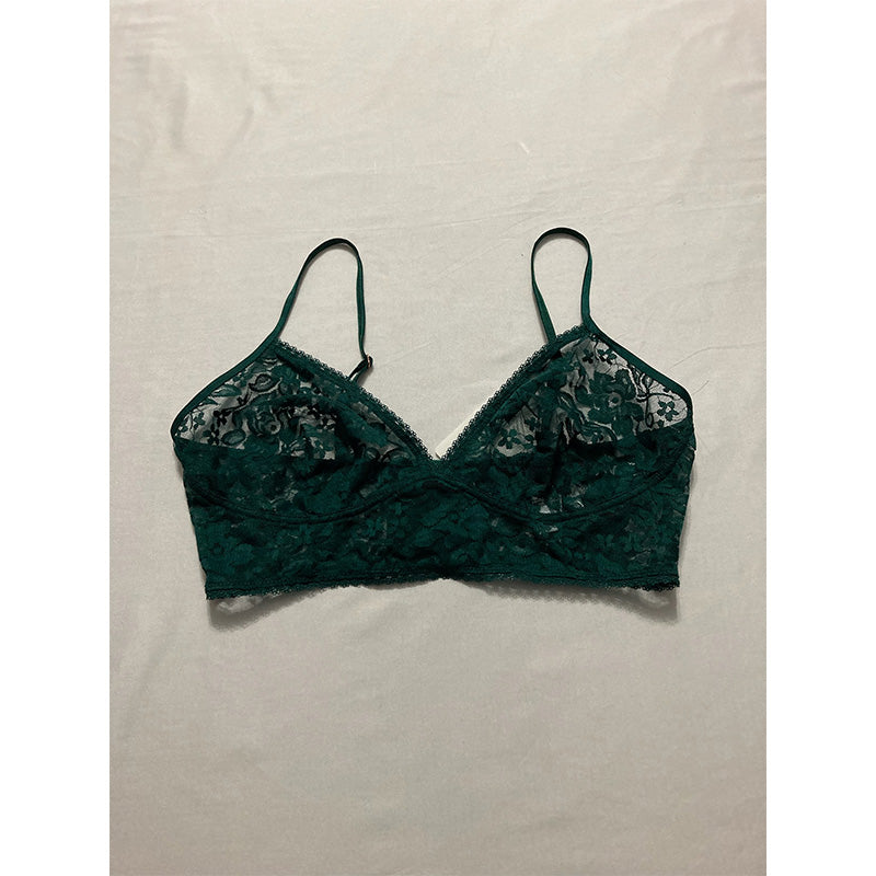 INC Intimates Floral Bralette Bra Green M