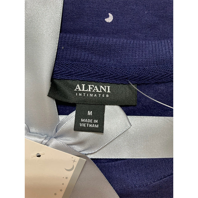 Alfani Intimates Crescent Moon Pajama Set Navy M