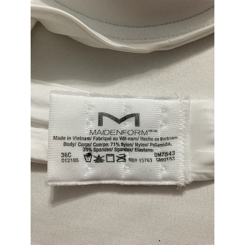 NWD Maidenform One Fab Fit Modern Demi Lightly Padded White 36C