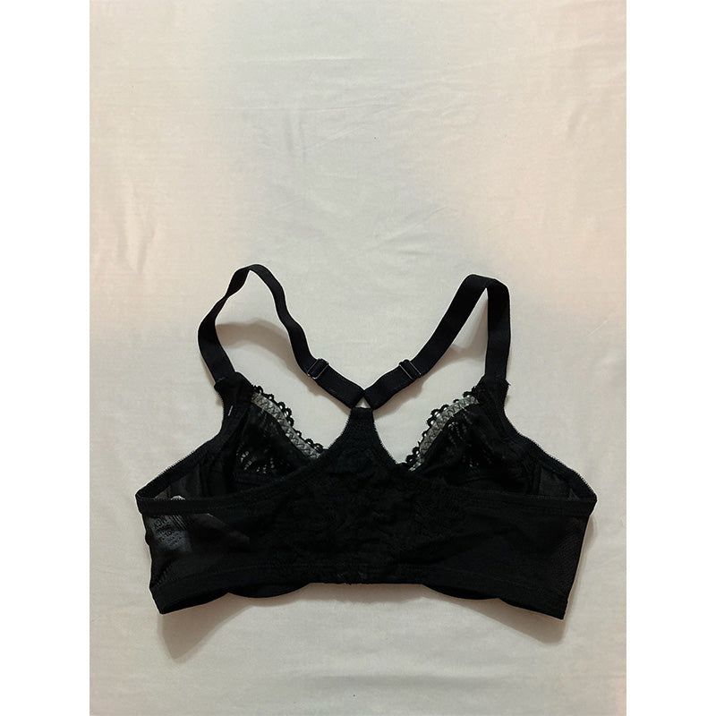 Glamorise Front-Close T-Back Wonderwire Underwire Black 34C
