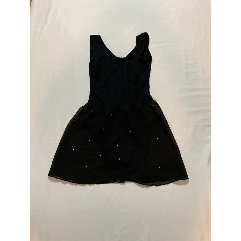 Flo Dancewear Mesh Cross Back Tutu Dress Black L
