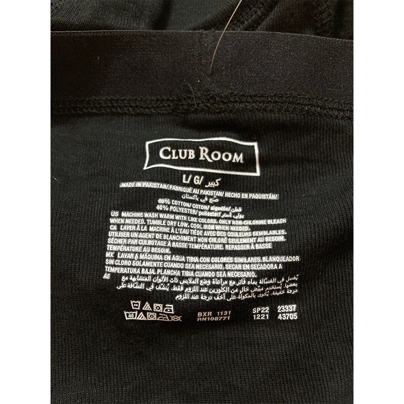 CLUB ROOM Men's Boxer Briefs Black L
