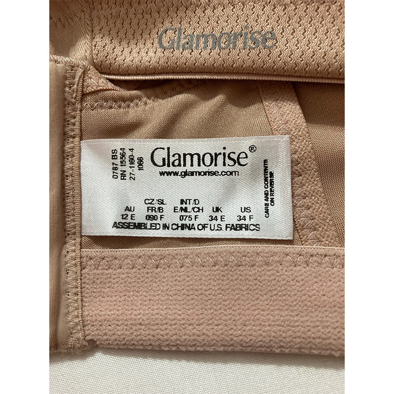 Glamorise Full Figure No-Bounce Camisole Sports Bra Cafe 34F