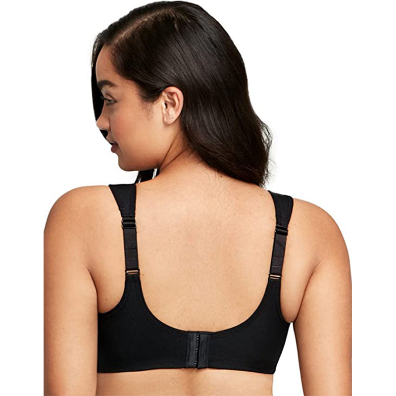 Glamorise Low Cut Wonderwire Lace Bra Underwire Black 36F