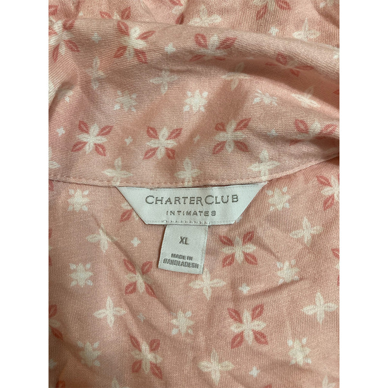 Charter Club Printed Notch-Collar Only Pajama Top Sweet Geo XL