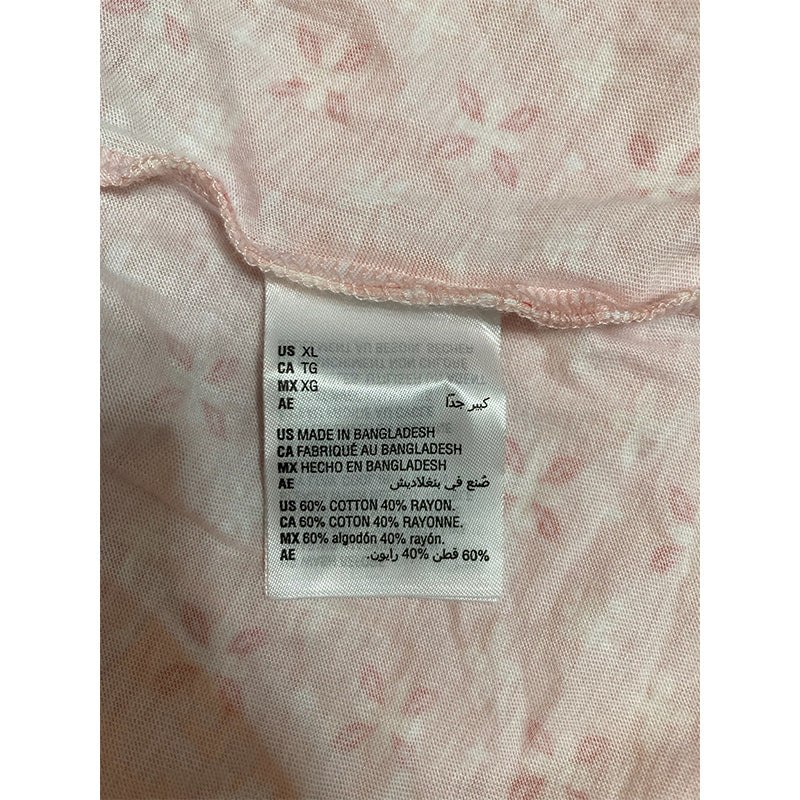Charter Club Printed Notch-Collar Only Pajama Top Sweet Geo XL