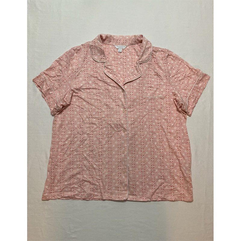 Charter Club Printed Notch-Collar Only Pajama Top Sweet Geo XL