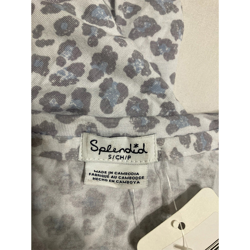 Splendid Pajama Dress Animal Print Grey S