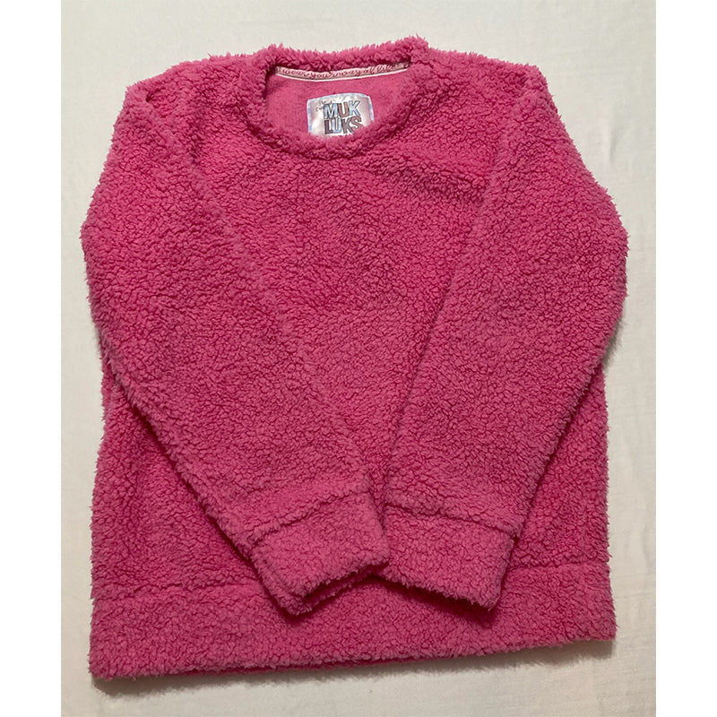 Muk Luks Faux-Fur Only Sleep Top Pink M