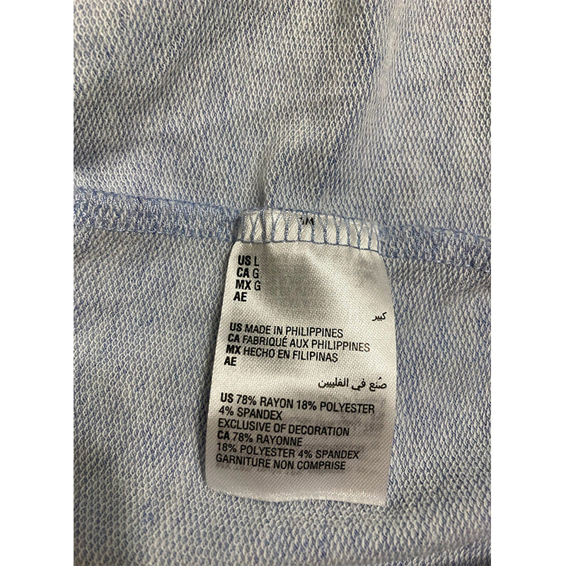 Charter Club Floral Embroidered Pajama Top Blue L