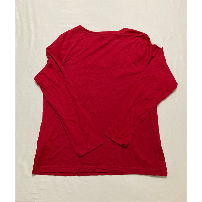 Charter Club Cotton Only Pajama Top Red XL