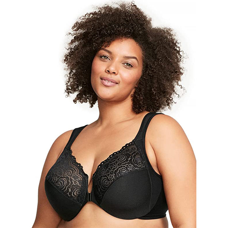 Glamorise Full Figure Plus Size Wonderwire Black 44D