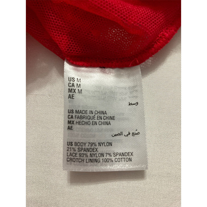 INC Sheer Lace Lingerie Red M