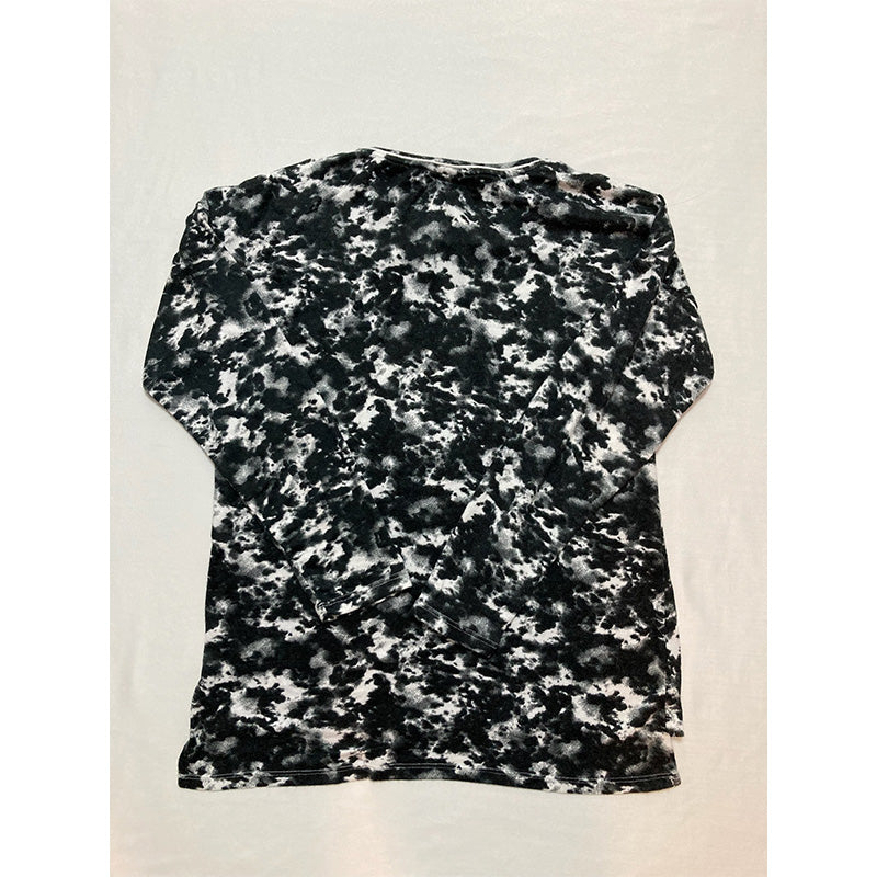 Roudelain Printed Crew Neck Only Pajama Top Black & White S